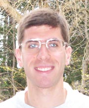 Chris in front of 
Malott Hall, April 2001